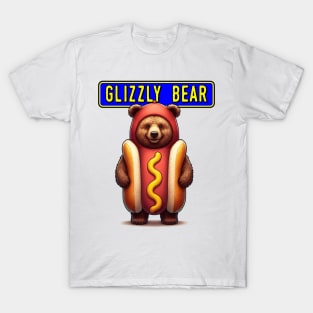 Glizzly grizzly Bear glizzy hot dog meme T-Shirt